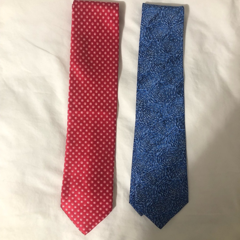 Brioni Red and Blue Patterned Ties